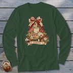 Ohio Faux Patchwork Christmas Tree Long Sleeve Tee