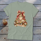 Ohio Faux Patchwork Christmas Tree Softstyle Tee