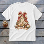 Ohio Faux Patchwork Christmas Tree Youth Tee