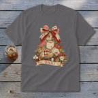 Ohio Faux Patchwork Christmas Tree Youth Tee