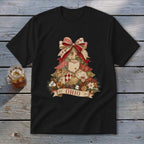 Ohio Faux Patchwork Christmas Tree Youth Tee