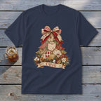 Ohio Faux Patchwork Christmas Tree Youth Tee
