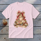 Ohio Faux Patchwork Christmas Tree Youth Tee