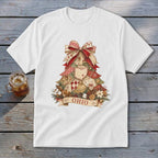 Ohio Faux Patchwork Christmas Tree Youth Tee