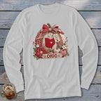 Ohio Faux Patchwork Pumpkin Long Sleeve Tee