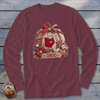 Ohio Faux Patchwork Pumpkin Long Sleeve Tee