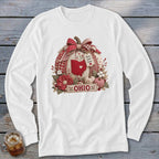 Ohio Faux Patchwork Pumpkin Long Sleeve Tee