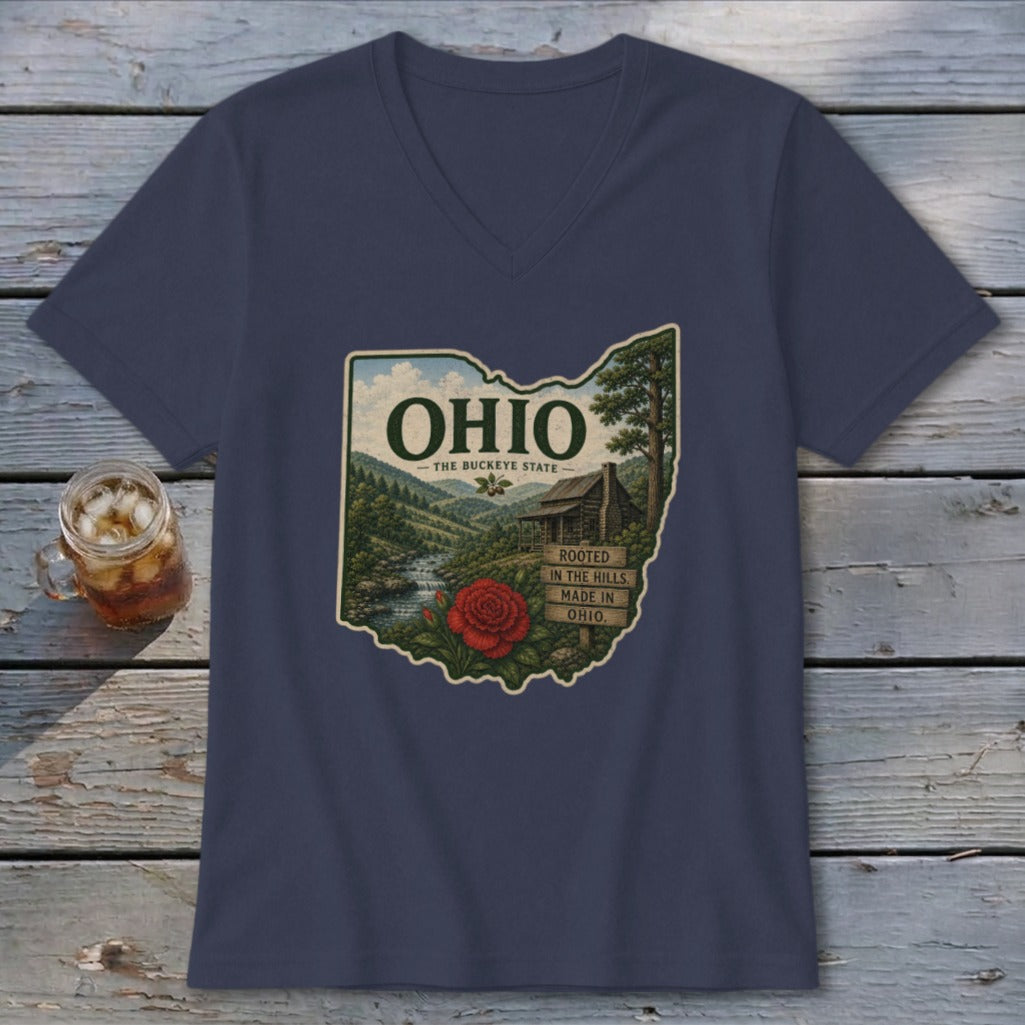 Ohio Homeplace Scene V-neck