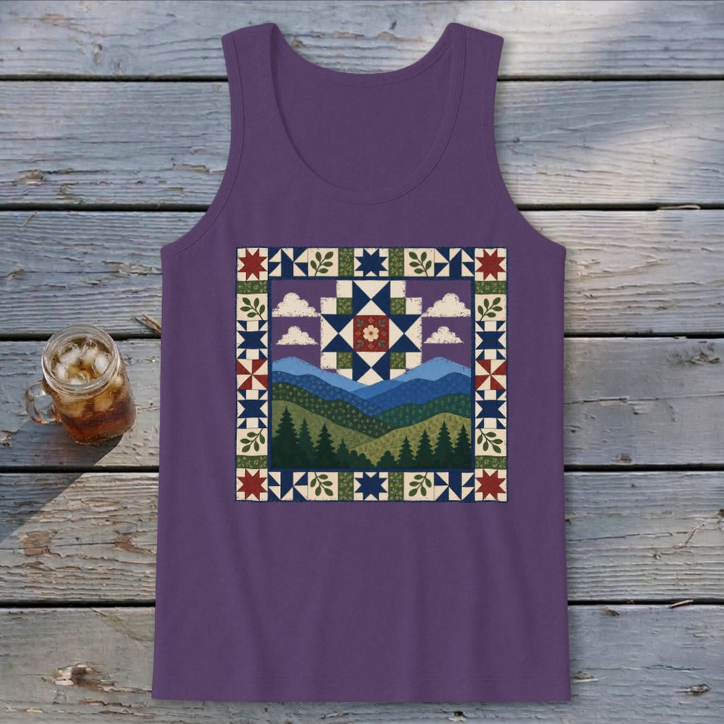 Patchwork Mountain Tank Top