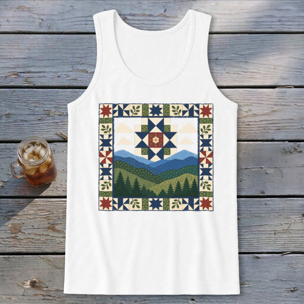 Patchwork Mountain Tank Top
