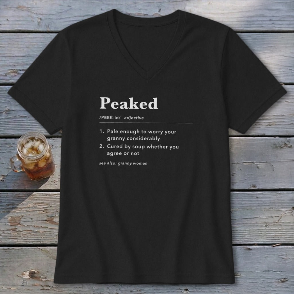 Peaked Definition V-neck