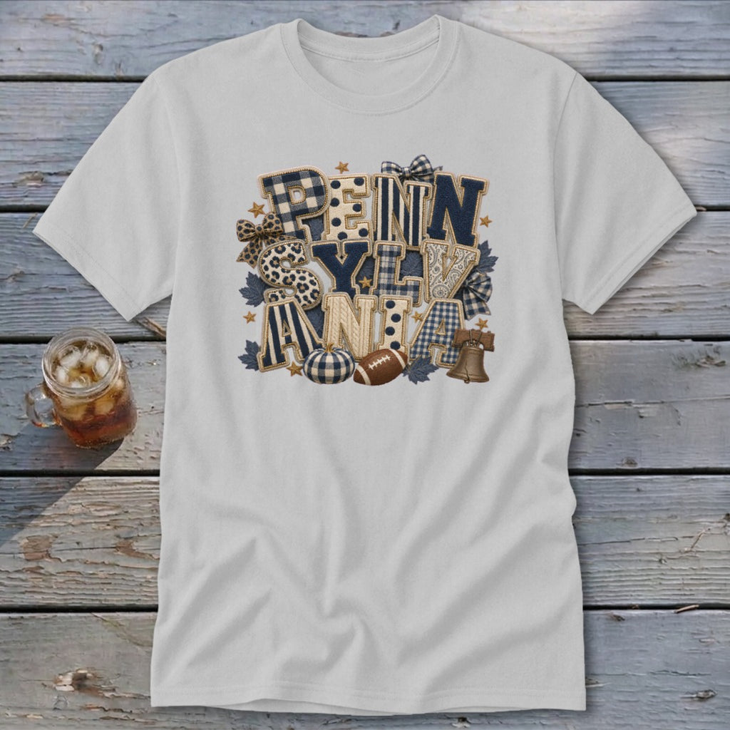 Pennsylvania Faux Chenille Fall Patch Classic Tee
