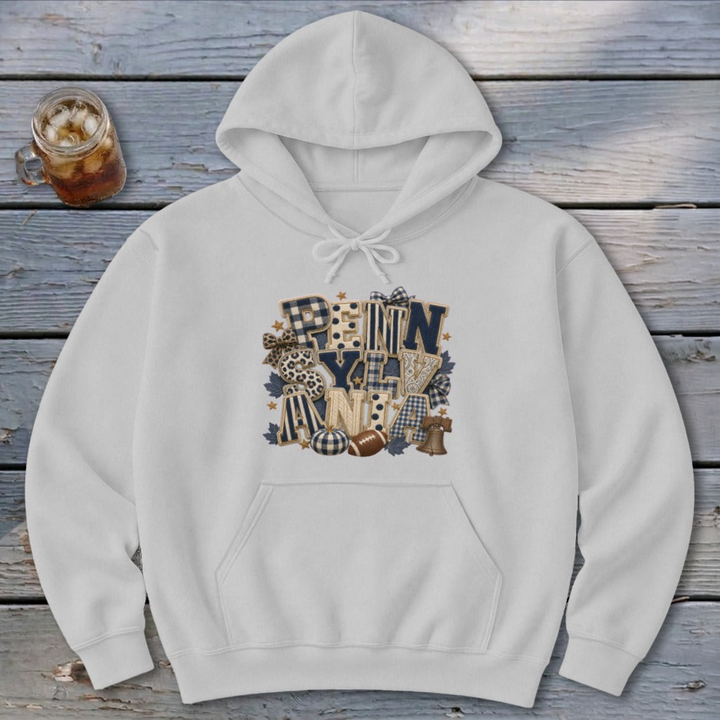 Pennsylvania Faux Chenille Fall Patch Hoodie