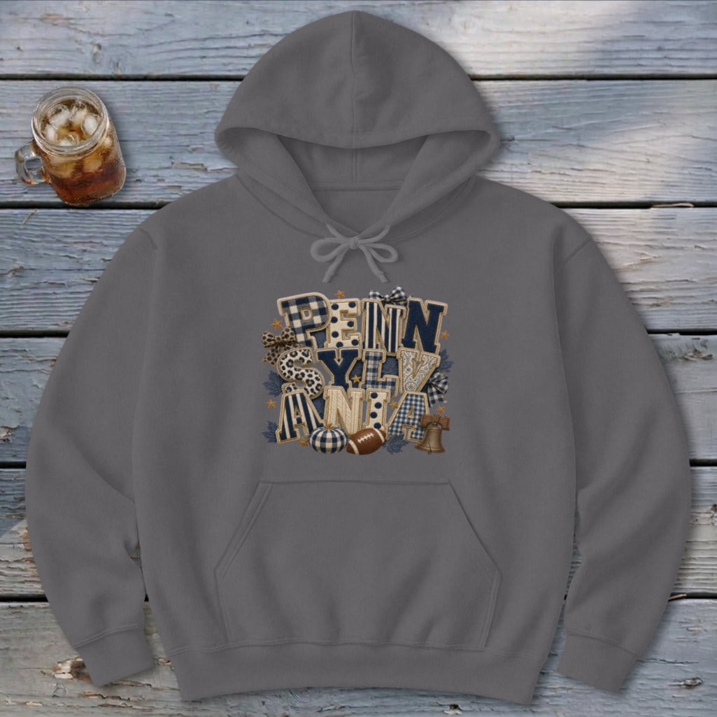Pennsylvania Faux Chenille Fall Patch Hoodie
