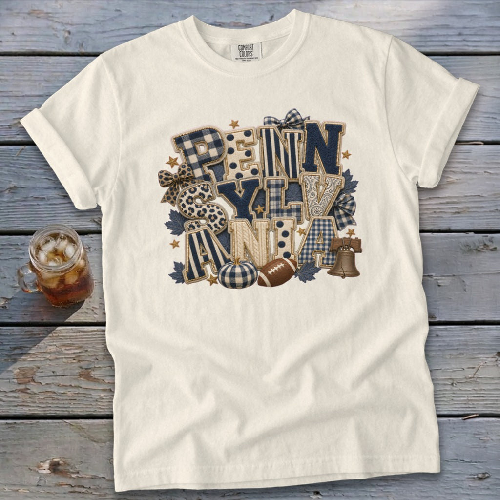 Pennsylvania Faux Chenille Fall Patch Signature Tee