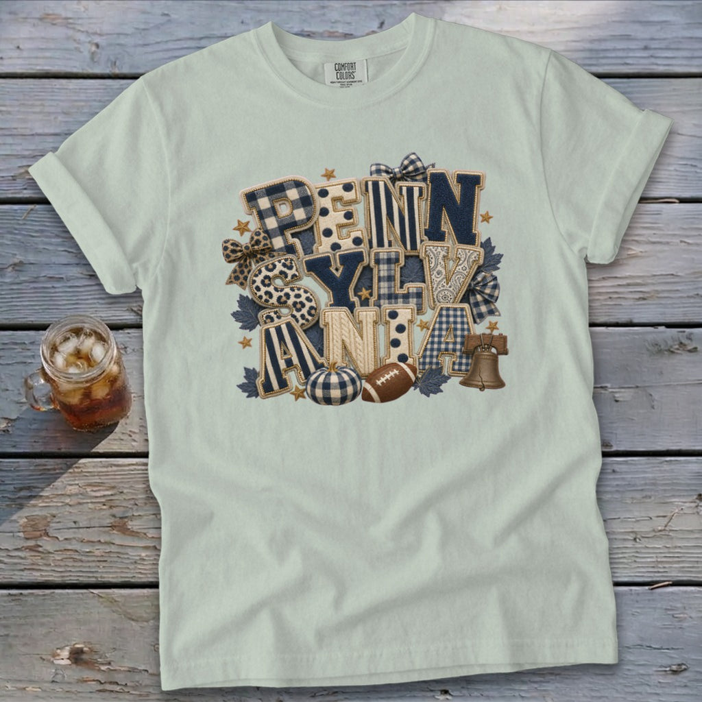 Pennsylvania Faux Chenille Fall Patch Signature Tee