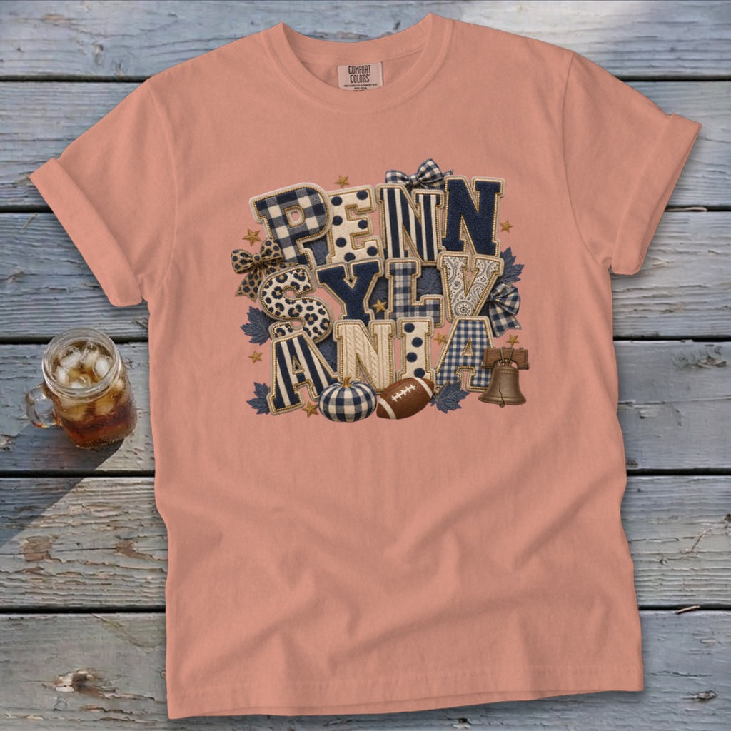 Pennsylvania Faux Chenille Fall Patch Signature Tee