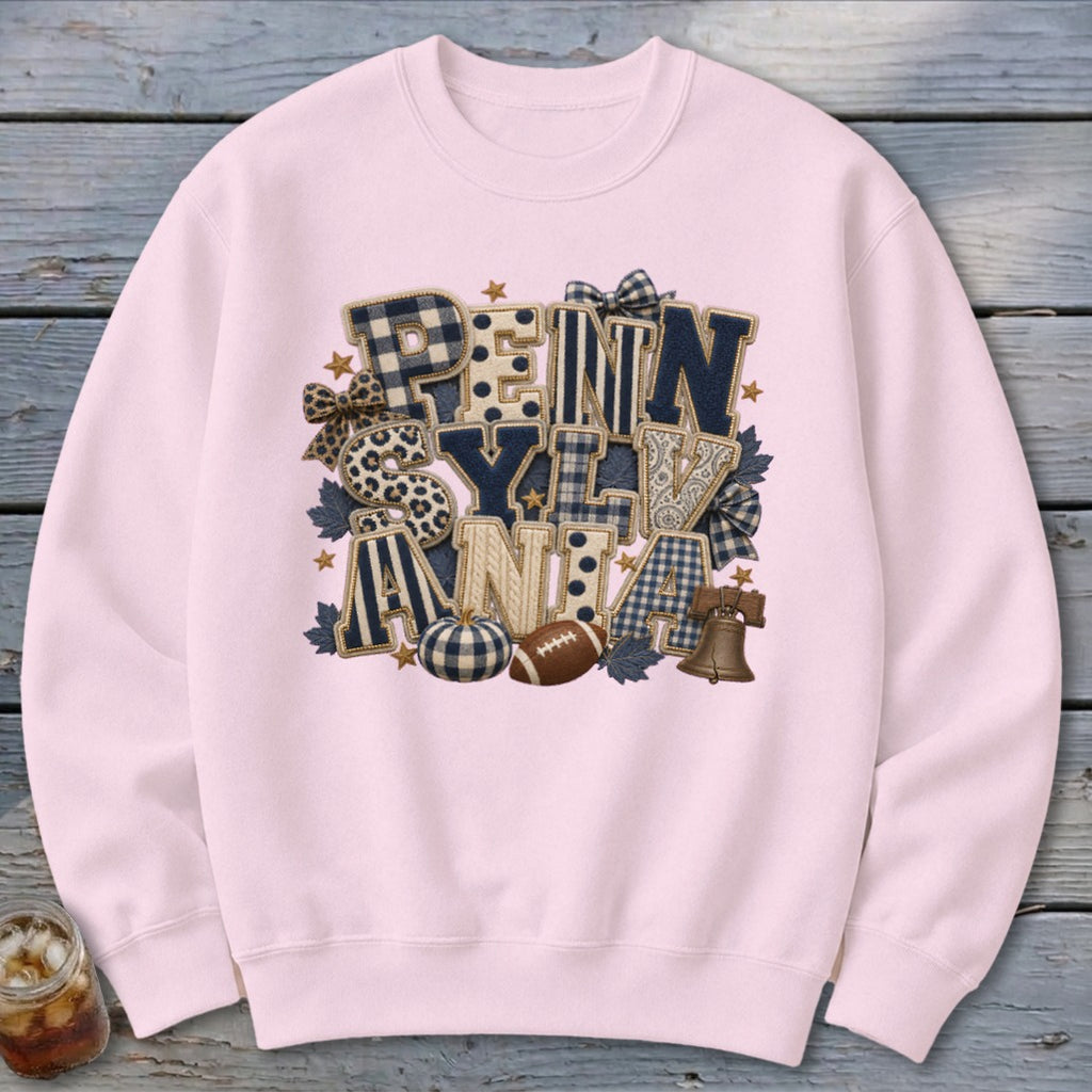 Pennsylvania Faux Chenille Fall Patch Sweatshirt