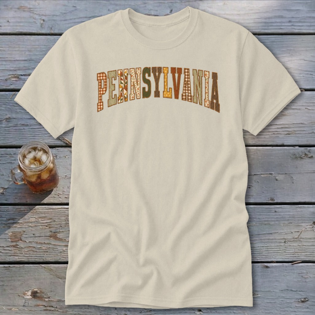 Pennsylvania Faux Embroidery Letters Classic Tee