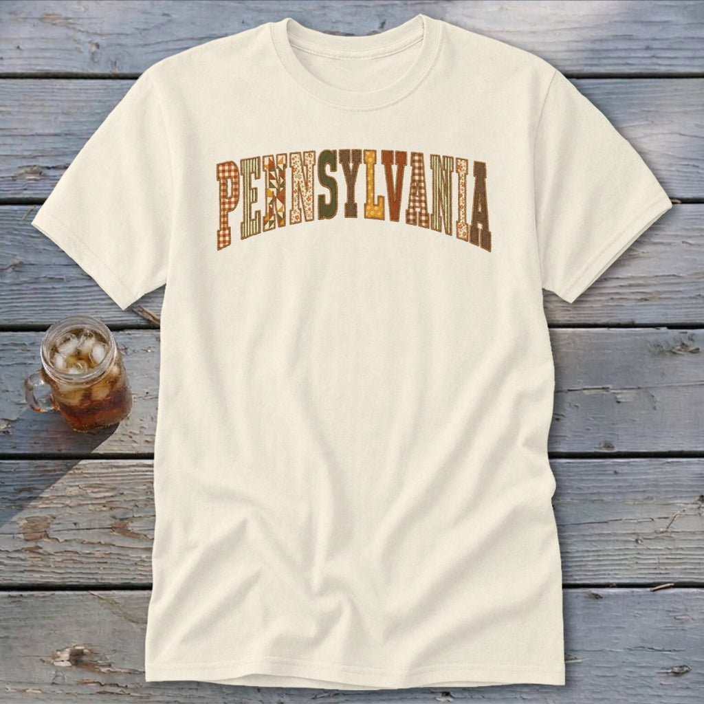 Pennsylvania Faux Embroidery Letters Classic Tee