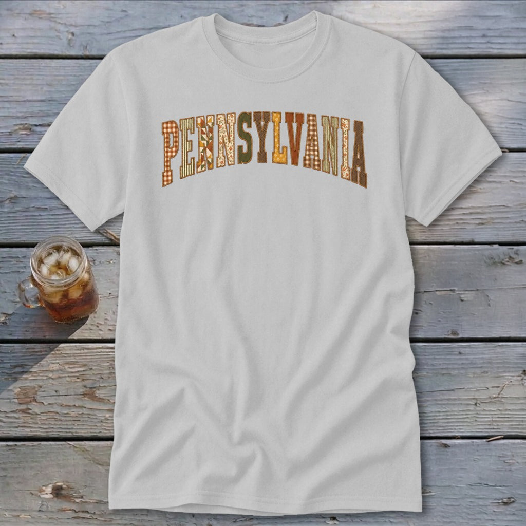 Pennsylvania Faux Embroidery Letters Classic Tee