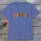 Pennsylvania Faux Embroidery Letters V-neck