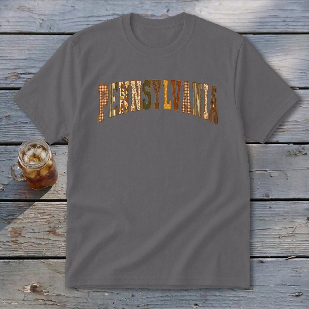 Pennsylvania Faux Embroidery Letters Youth Tee
