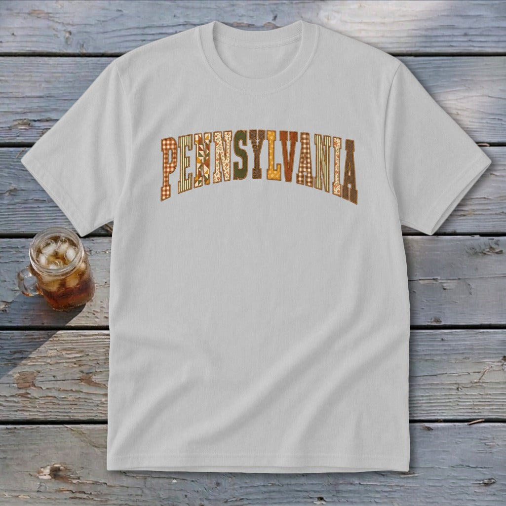 Pennsylvania Faux Embroidery Letters Youth Tee