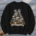 Pennsylvania Faux Patchwork Christmas Tree Sweatshirt