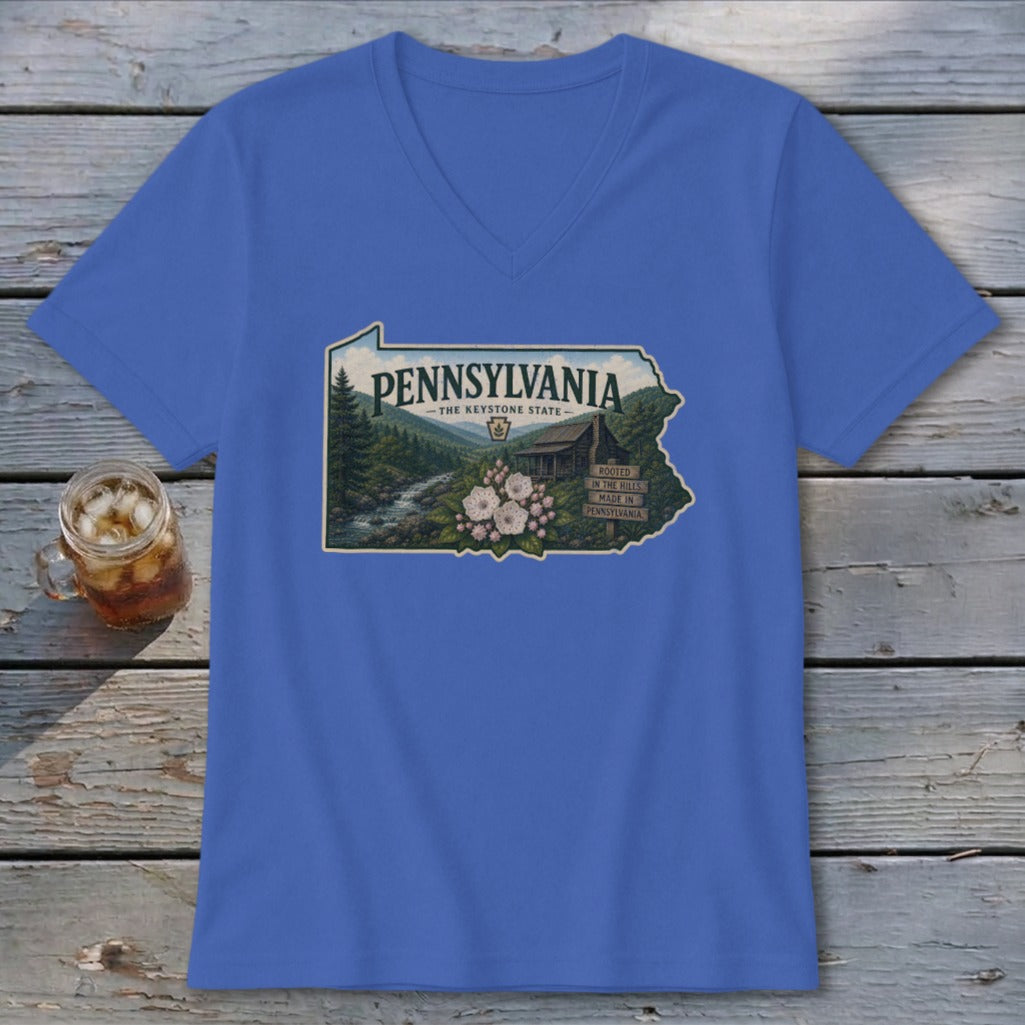Pennsylvania Homeplace Scene V-neck