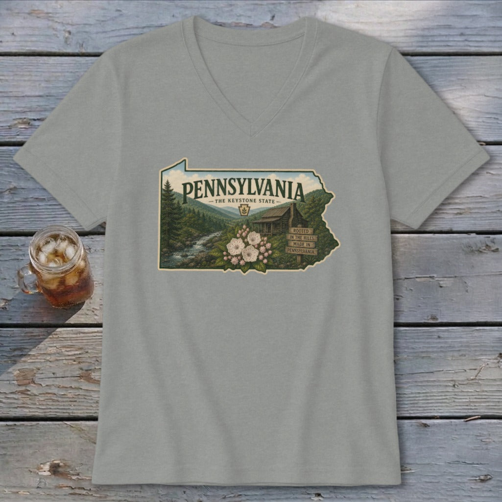 Pennsylvania Homeplace Scene V-neck