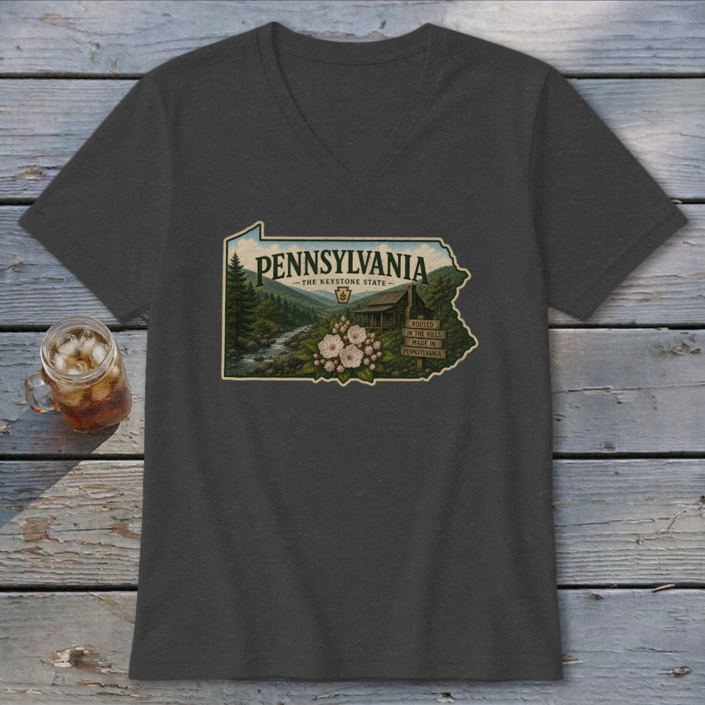 Pennsylvania Homeplace Scene V-neck