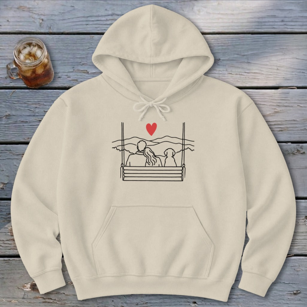 Porch Swing Couple Hoodie