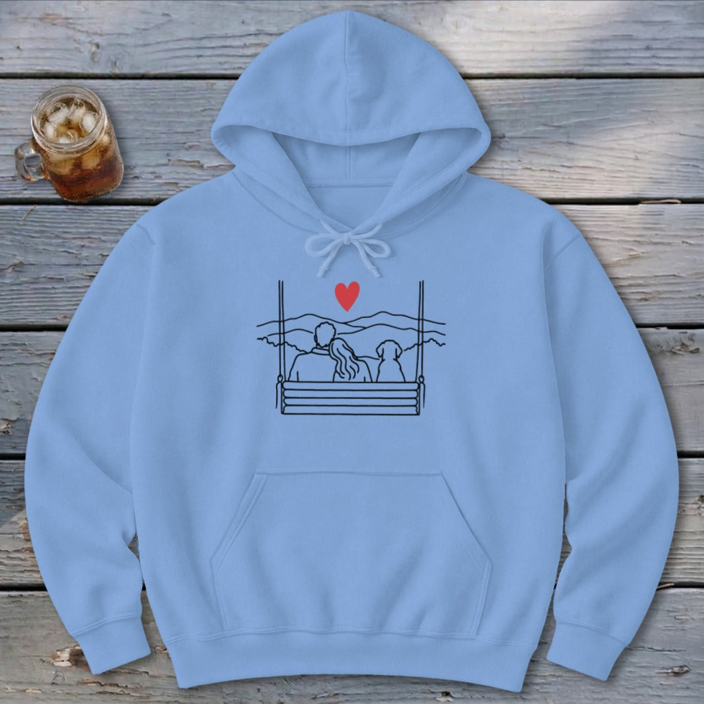 Porch Swing Couple Hoodie