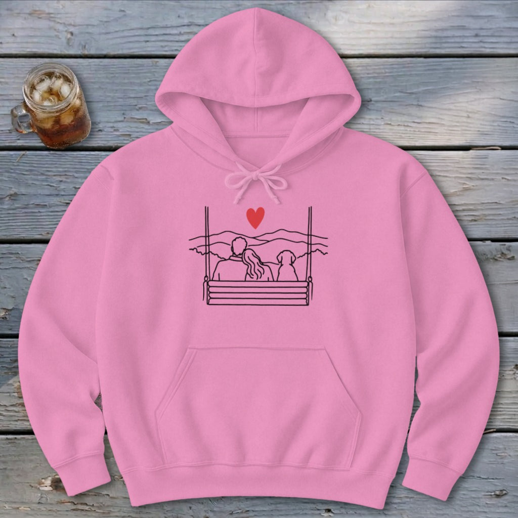 Porch Swing Couple Hoodie