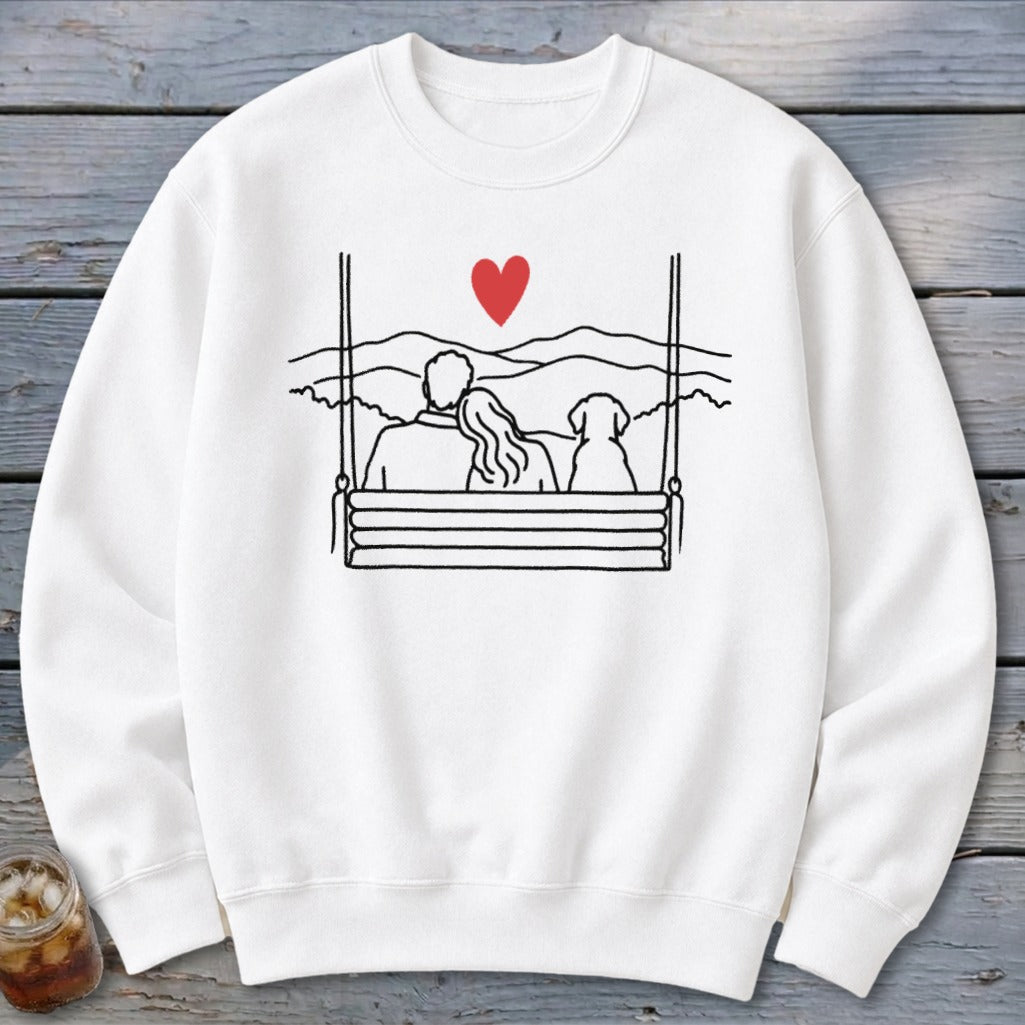 Porch Swing Couple Sweatshirt