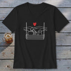 Porch Swing Couple V-neck