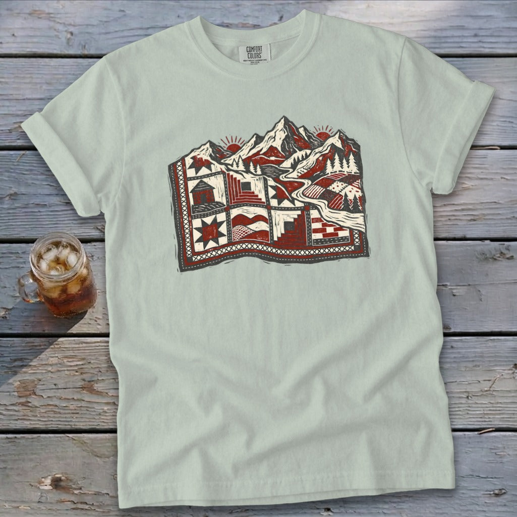 Quilted Mountain Signature Tee - Bay