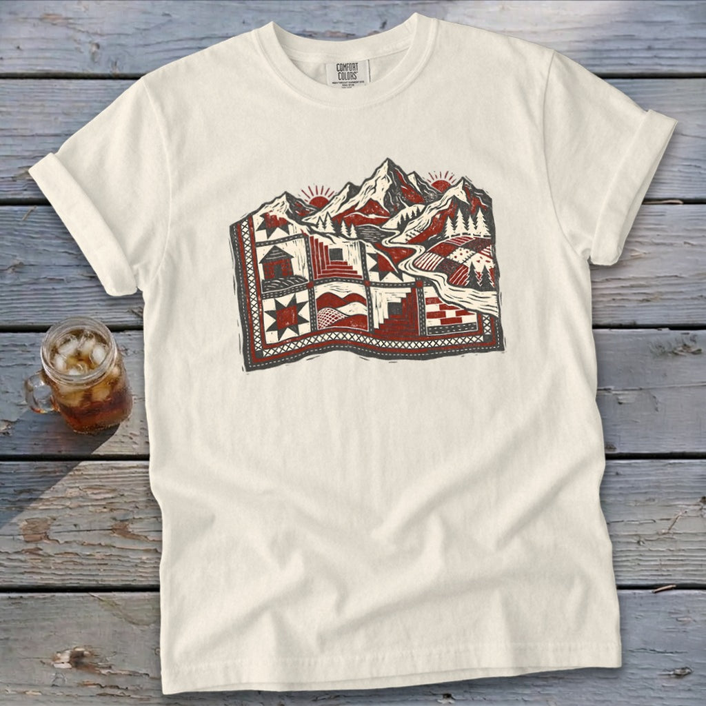 Quilted Mountain Signature Tee - Ivory
