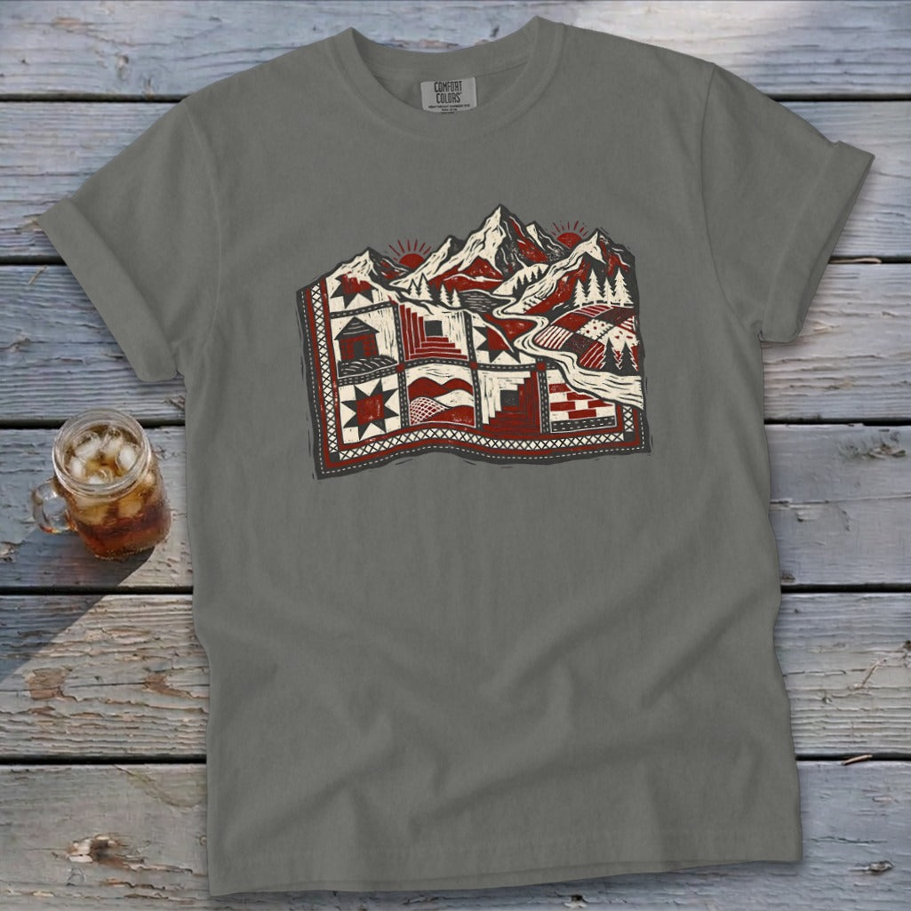 Quilted Mountain Signature Tee - Pepper