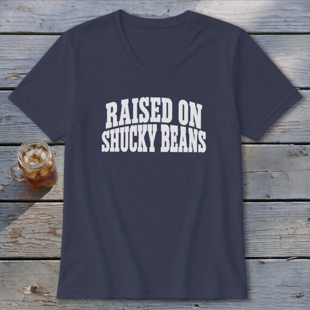 Raised On Shucky Beans V-neck