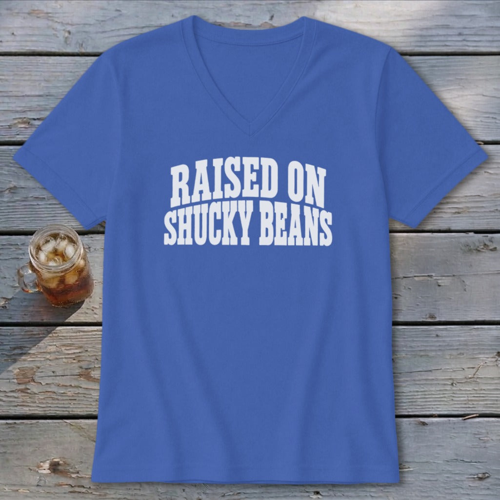 Raised On Shucky Beans V-neck