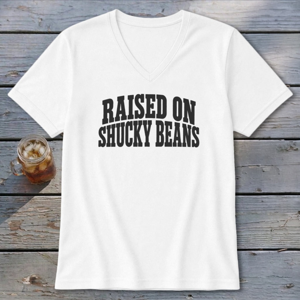 Raised On Shucky Beans V-neck