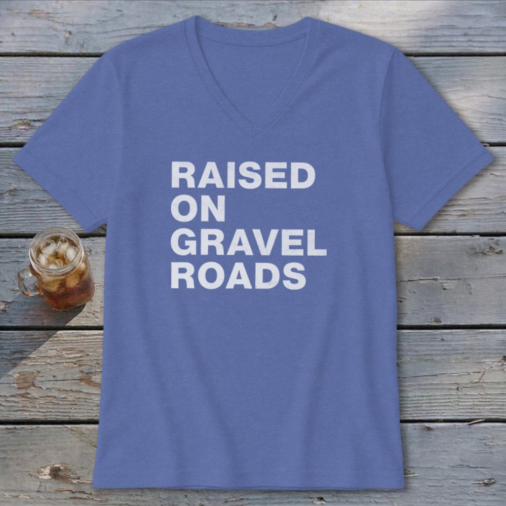 Raised on Gravel Roads V-neck