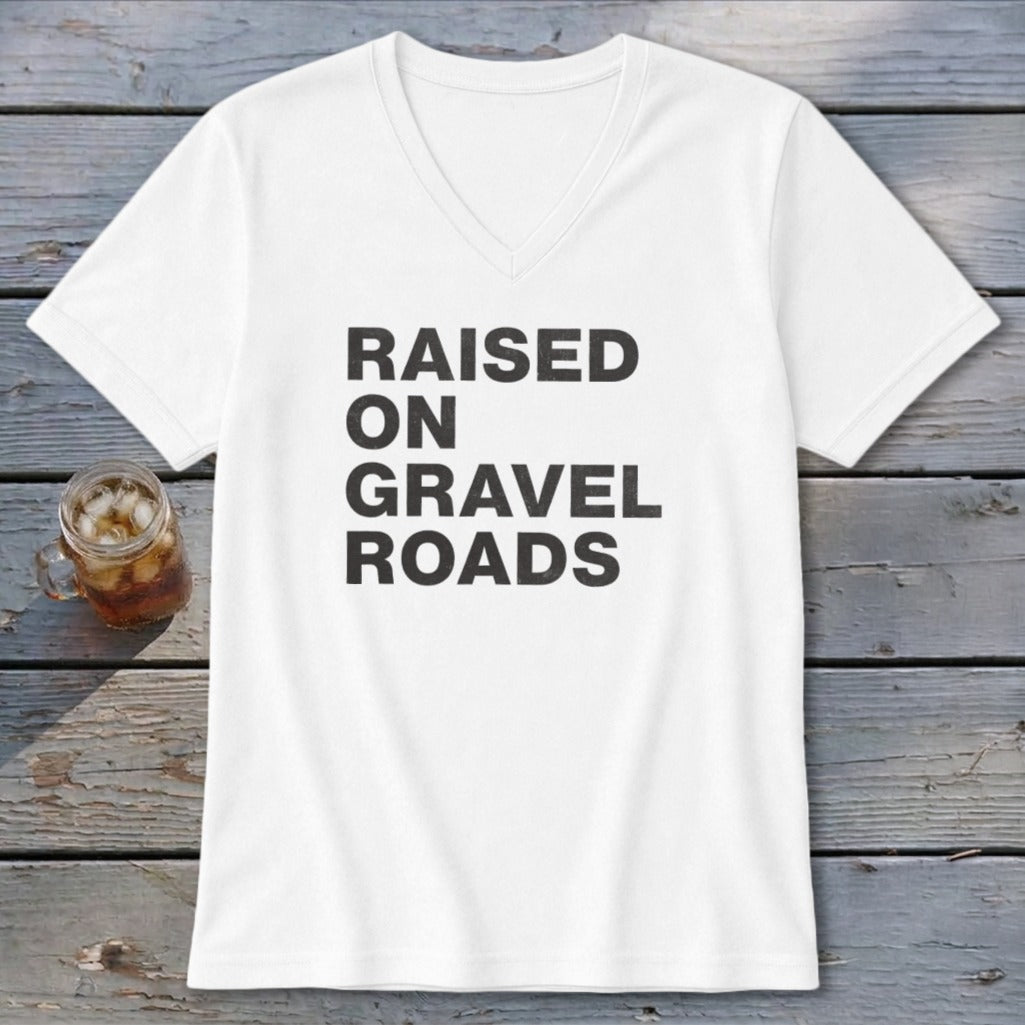 Raised on Gravel Roads V-neck
