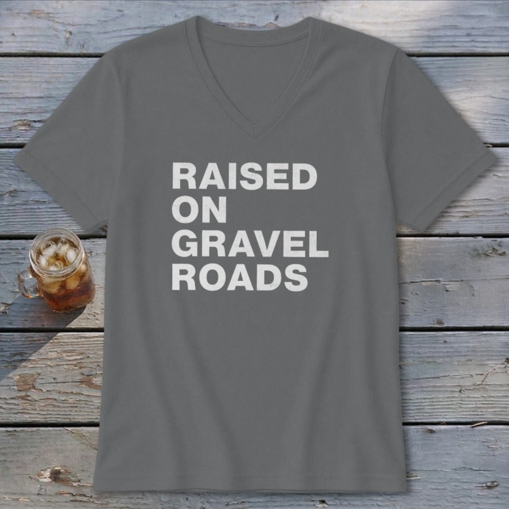 Raised on Gravel Roads V-neck