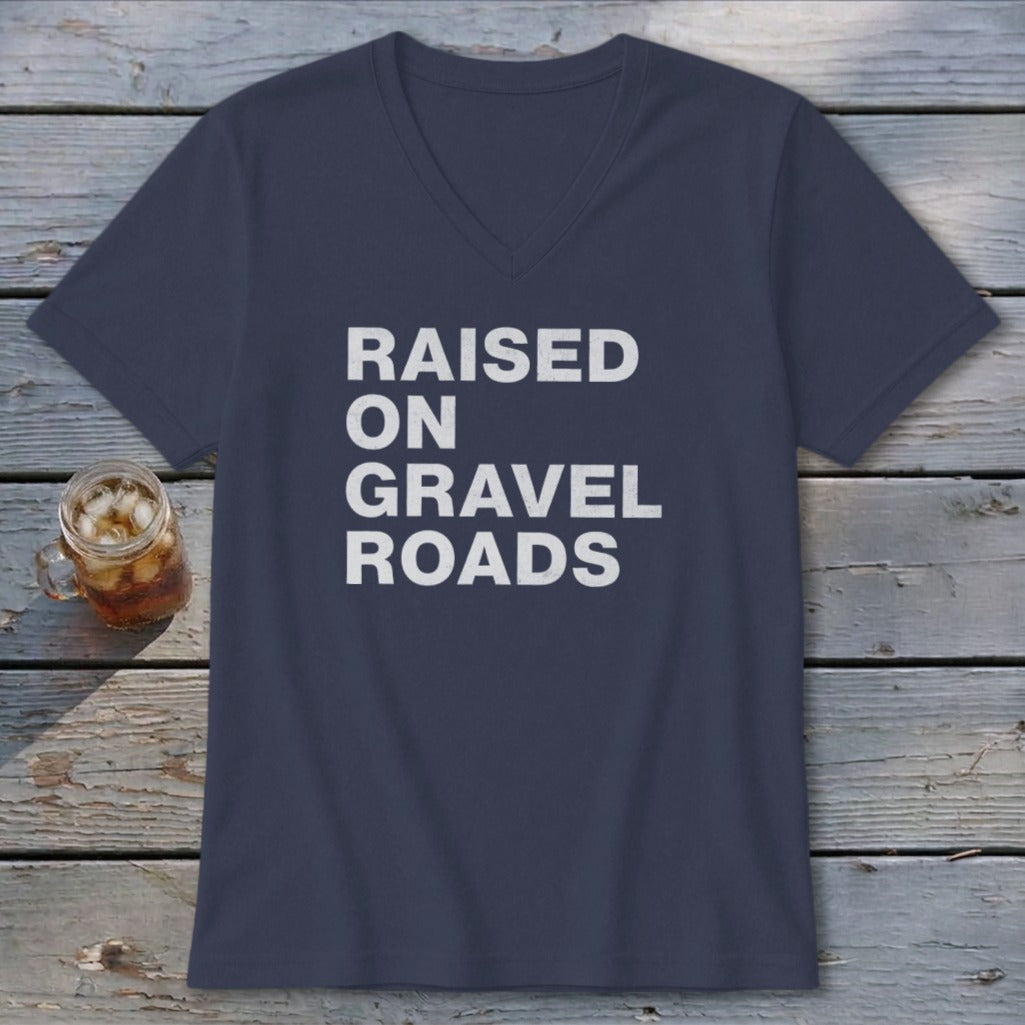 Raised on Gravel Roads V-neck