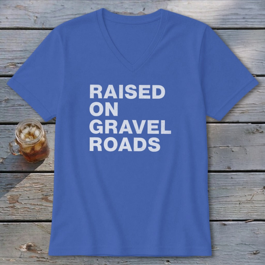 Raised on Gravel Roads V-neck