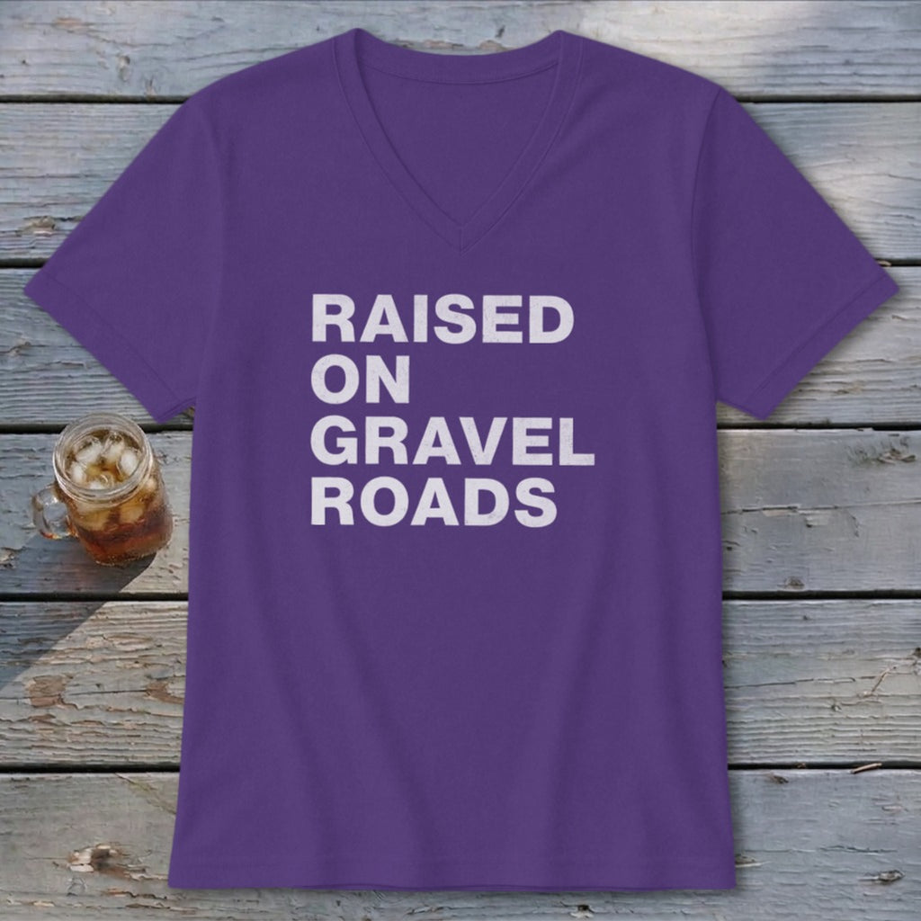 Raised on Gravel Roads V-neck