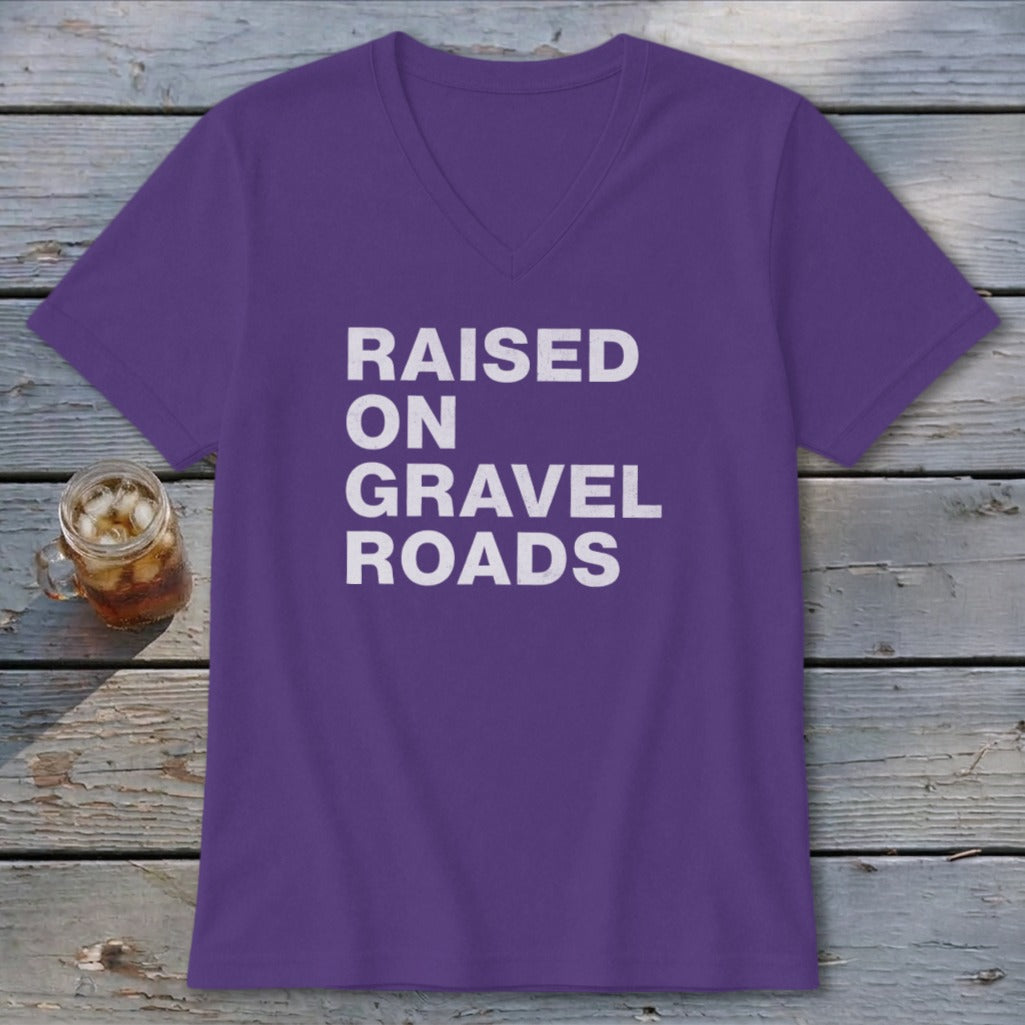 Raised on Gravel Roads V-neck
